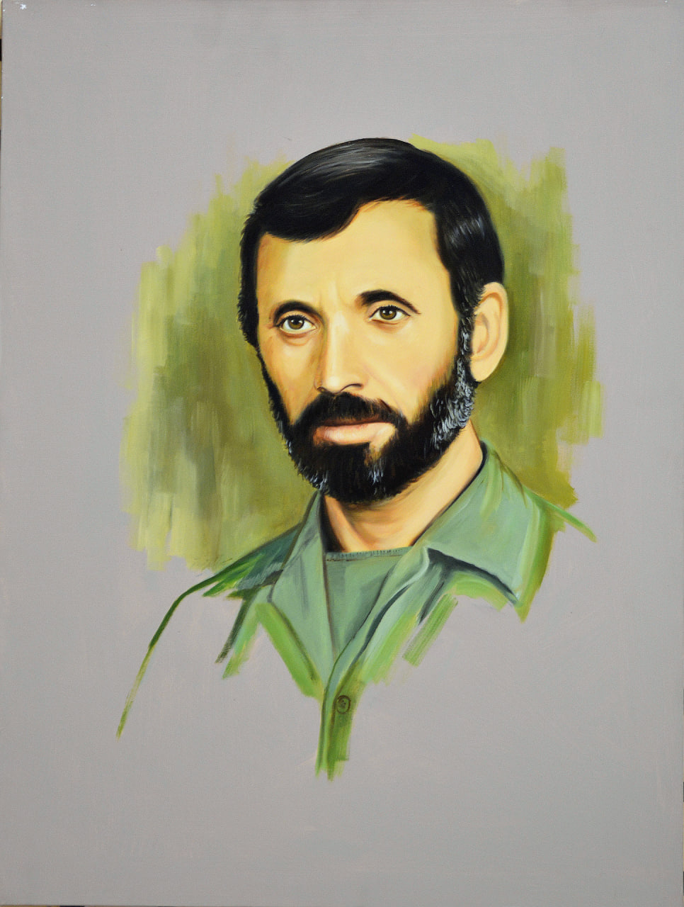 نقاشی چهره شهید احمد تقوی